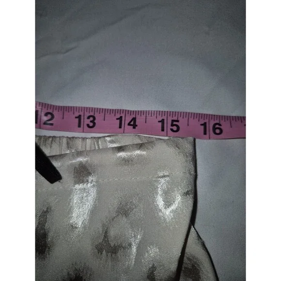 NATORI DECADENCE NOTCH PAJAMAS SET, SIZE MEDIUM, PEARL